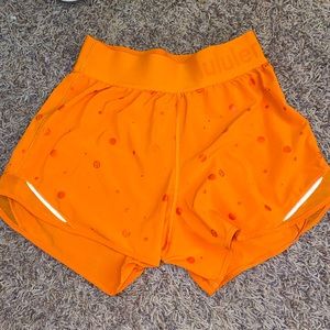 *rare* bright orange hotty hot lulu shorts
